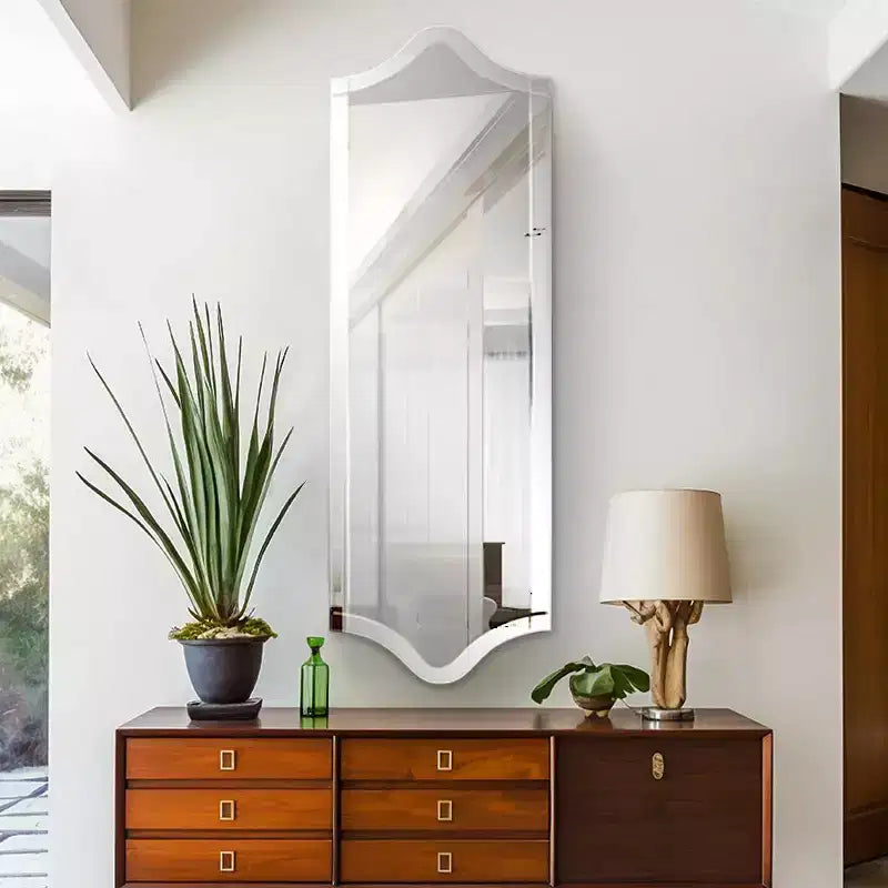 Miroir Mural Rectangulaire Sans Cadre : Design Moderne, Aucun Assemblage Requis, Montage MDF