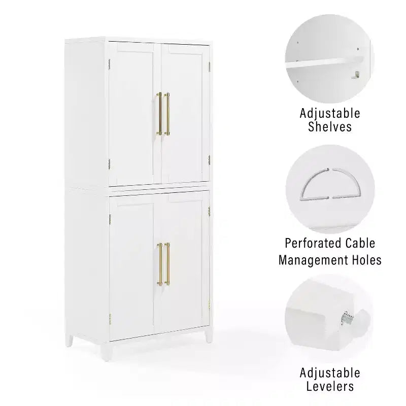 Armoire de rangement de cuisine blanche