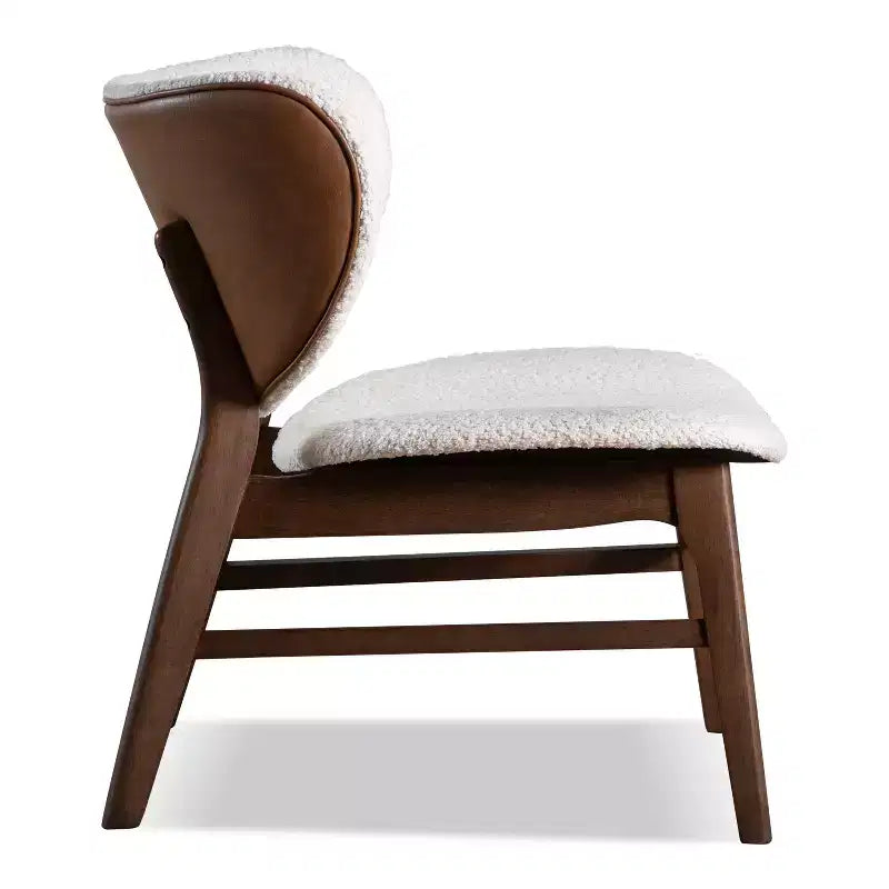 Table d'appoint et chaise Mid-Century Modern Noyer