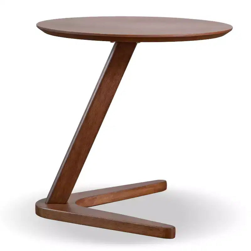 Table d'appoint et chaise Mid-Century Modern Noyer