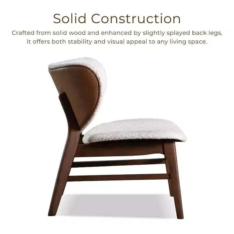 Table d'appoint et chaise Mid-Century Modern Noyer