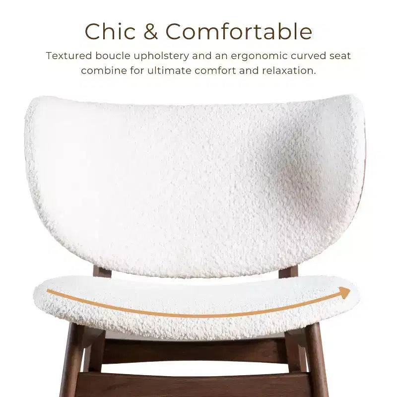 Table d'appoint et chaise Mid-Century Modern Noyer