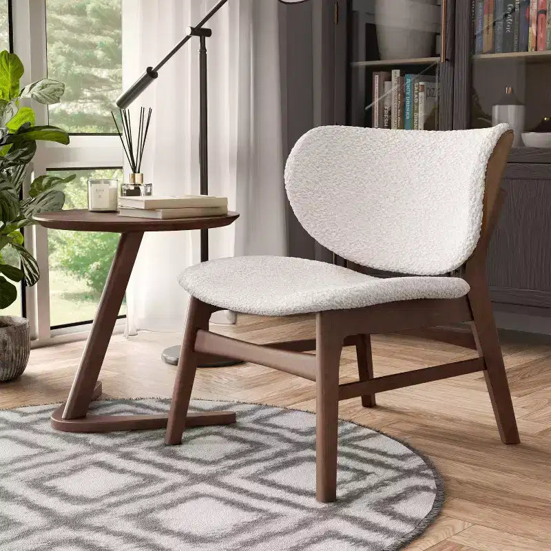 Table d'appoint et chaise Mid-Century Modern Noyer