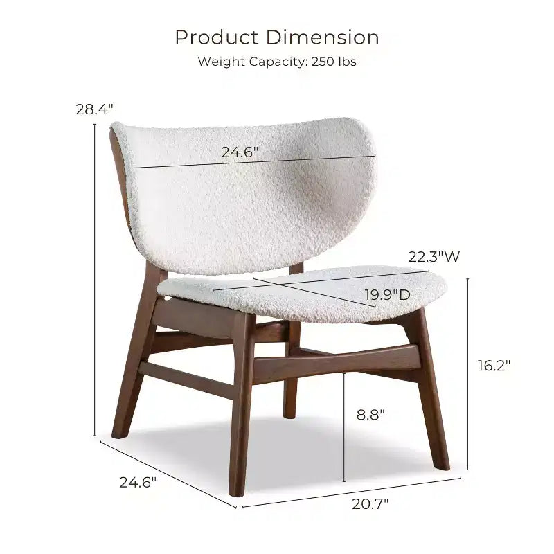 Table d'appoint et chaise Mid-Century Modern Noyer