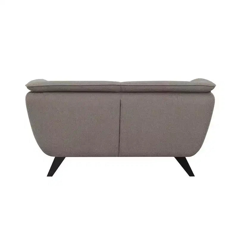 Canapé lin marron, cuir rembourré, cadre en bois, aucun assemblage requis