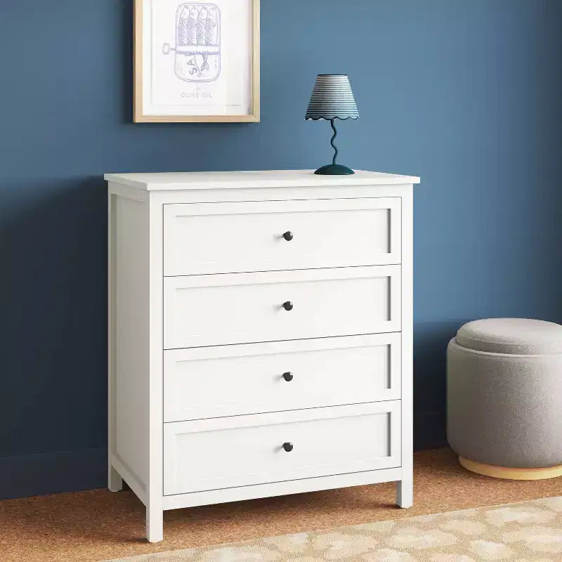 Commode classique à 4 tiroirs blanche - Room Essentials