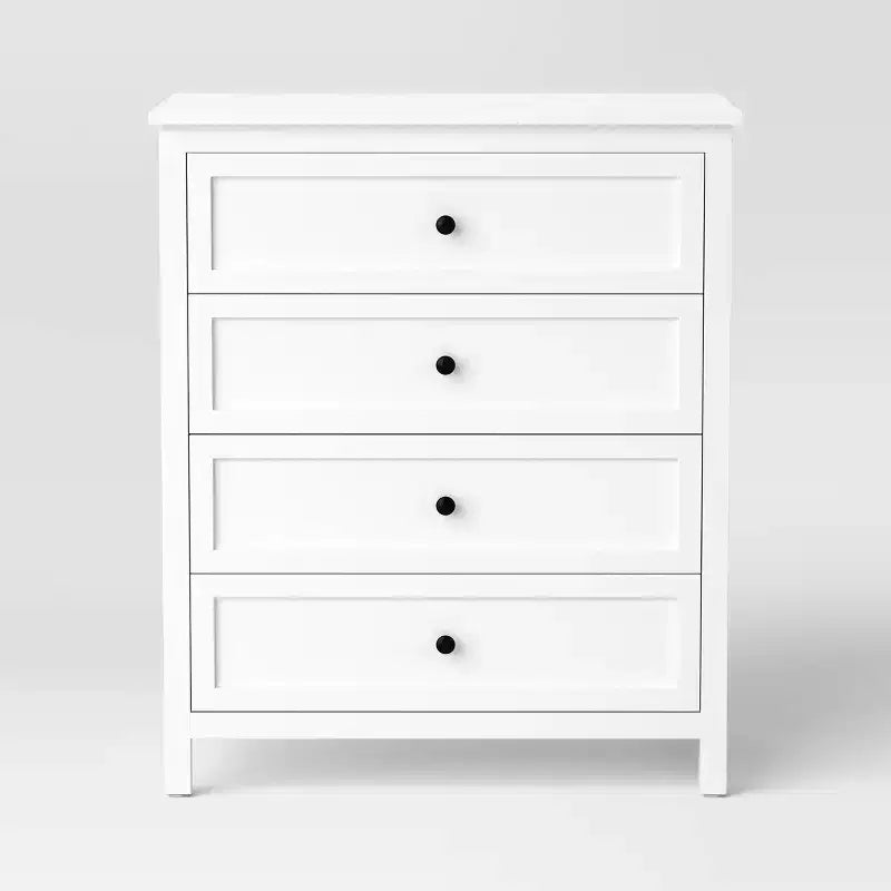 Commode classique à 4 tiroirs blanche - Room Essentials