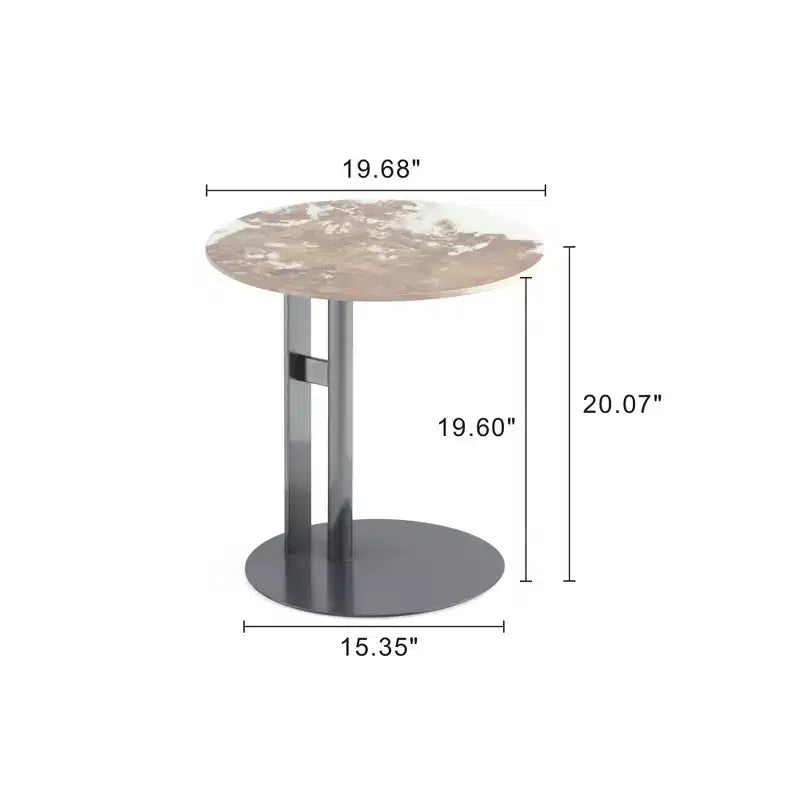 Table d'appoint Comfort en pierre frittée noire