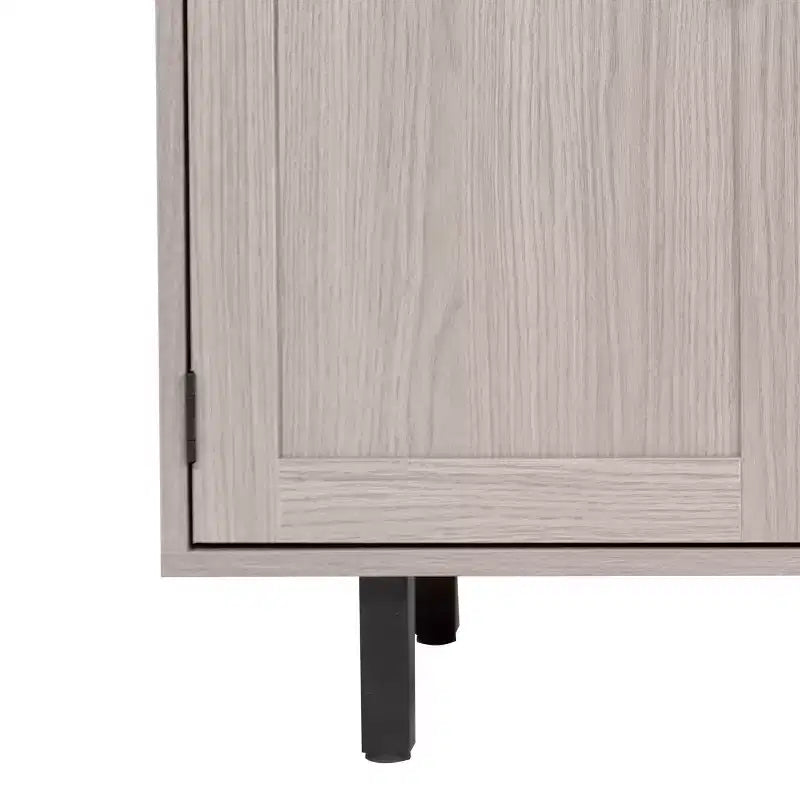 Bar classique et meuble d'appoint avec armoire à porte unique de style Shaker avec rangement suspendu pour verres et étagères ouvertes pour bouteilles