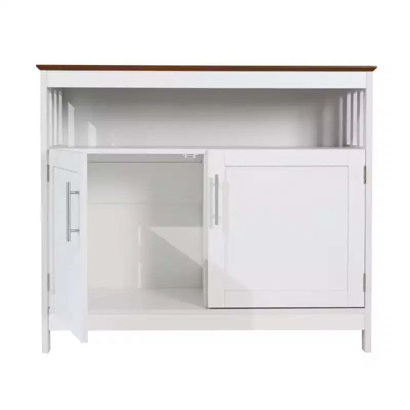 Buffet et vaisselier avec armoire de rangement et étagère supérieure