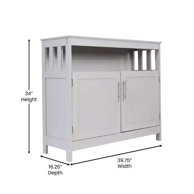 Buffet et vaisselier avec armoire de rangement et étagère supérieure