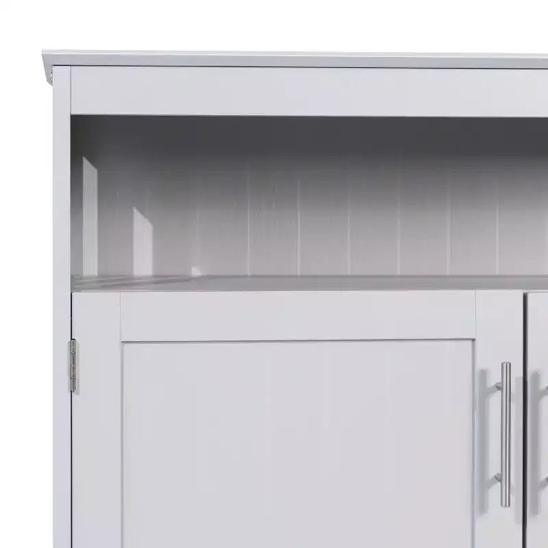 Buffet et vaisselier avec armoire de rangement et étagère supérieure