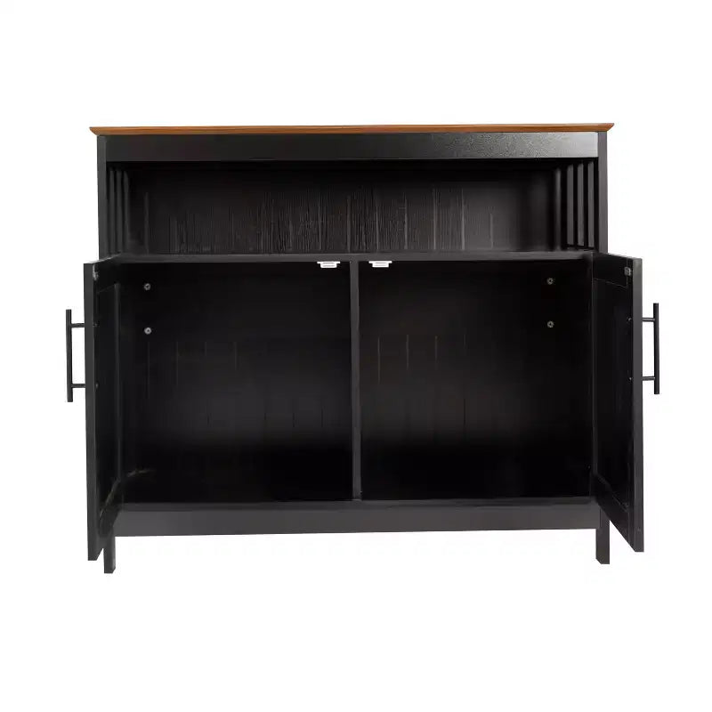 Buffet et vaisselier avec armoire de rangement et étagère supérieure