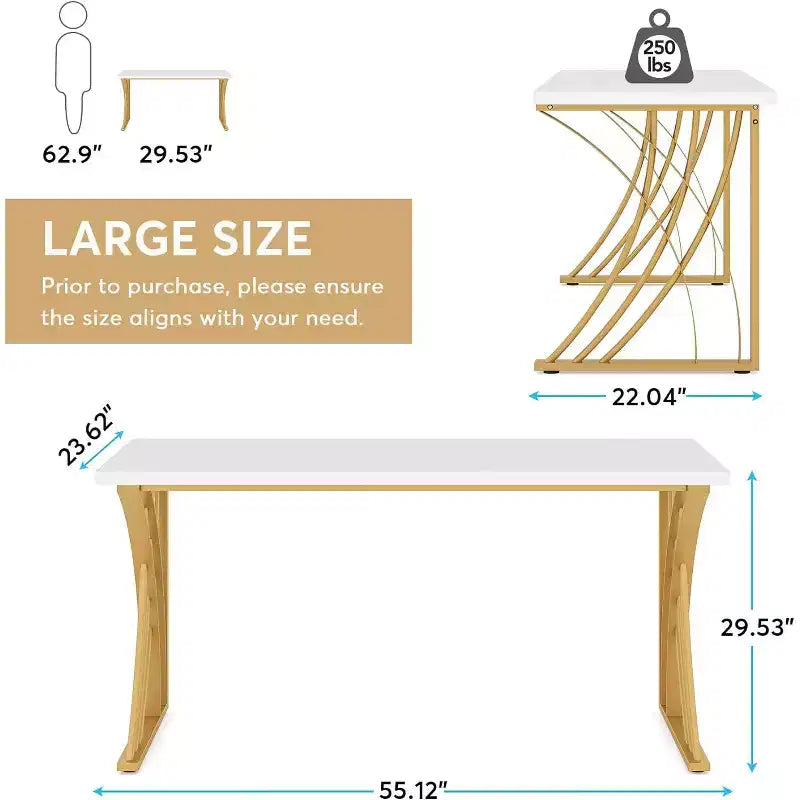 55.12 Grand bureau d'ordinateur moderne