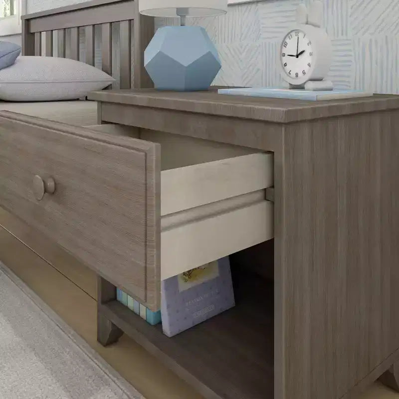 Table de chevet classique en bois avec 1 tiroir, table de chevet/d'appoint pour enfant, petite table de chevet pour chambre à coucher