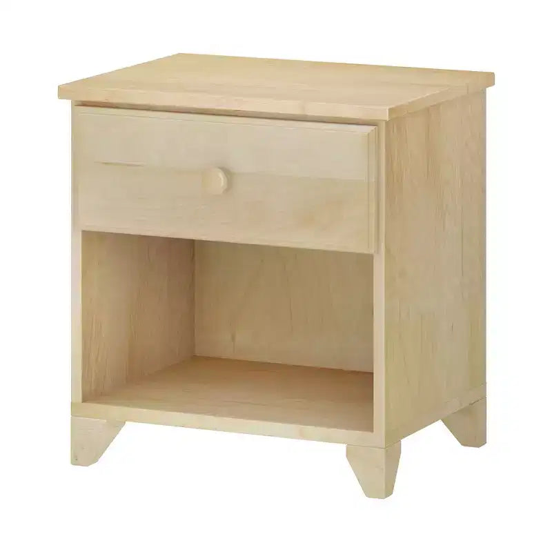 Table de chevet classique en bois avec 1 tiroir, table de chevet/d'appoint pour enfant, petite table de chevet pour chambre à coucher