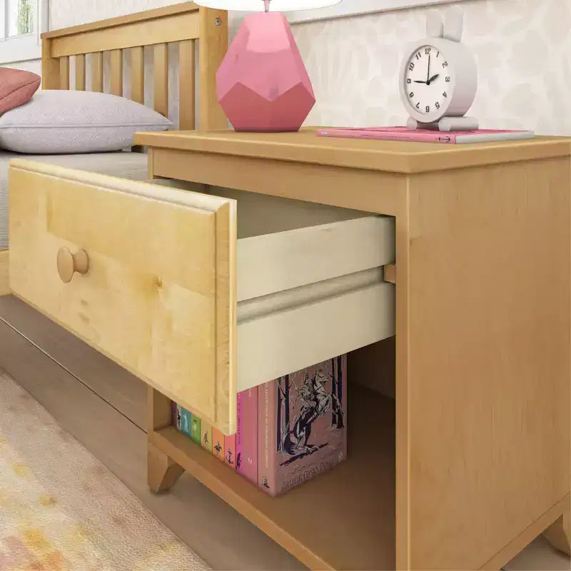 Table de chevet classique en bois avec 1 tiroir, table de chevet/d'appoint pour enfant, petite table de chevet pour chambre à coucher