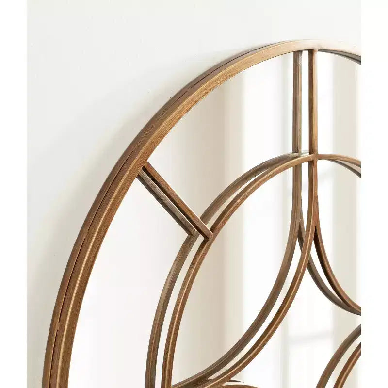 Miroir Mural Rond Moderne, Miroir Circulaire Encadré avec Revêtement Métallique