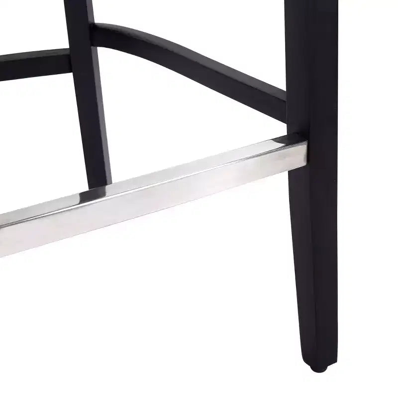 Tabouret de bar tapissé en lin, capitonné avec dossier ailé, marron