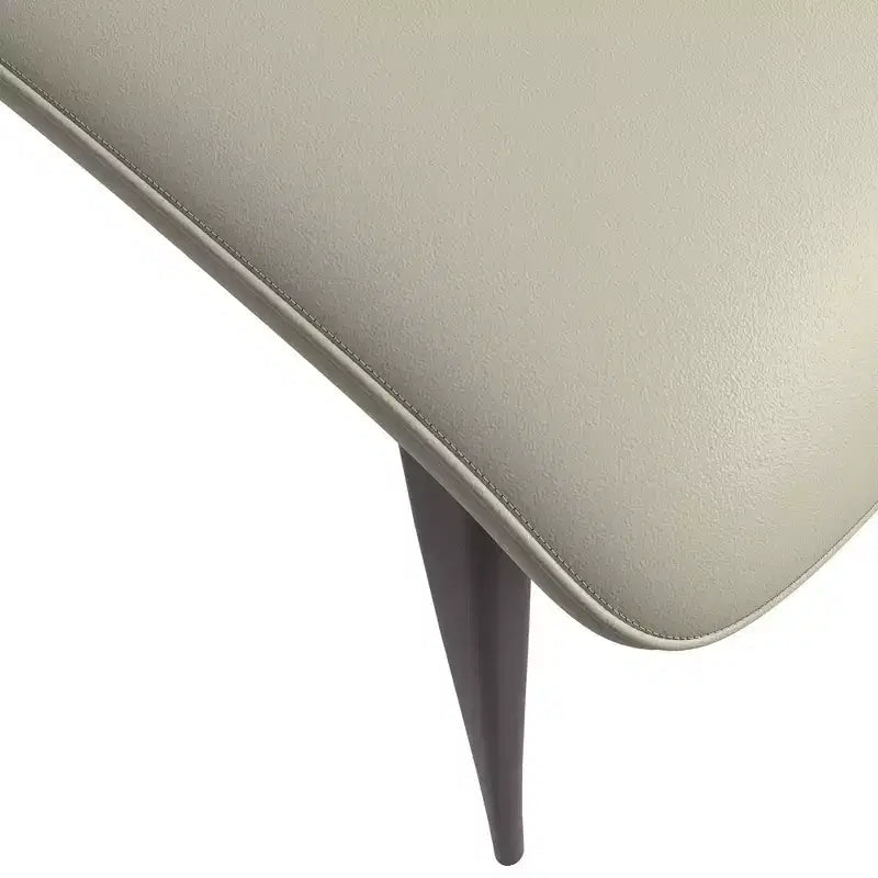 Chaise de salle à manger moderne en similicuir PU – Chaise d'appoint ergonomique à dossier incurvé avec pieds en métal noir mat robuste