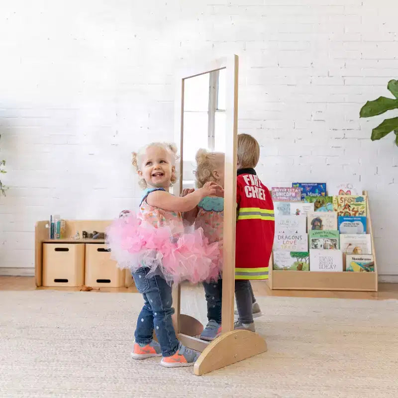 Miroir bidirectionnel double face en bois