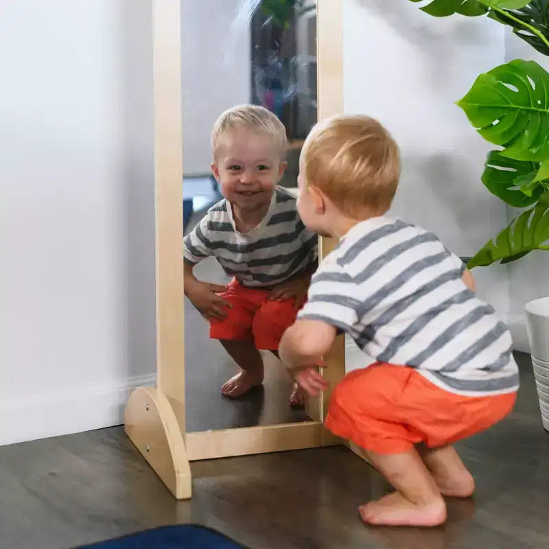 Miroir bidirectionnel double face en bois