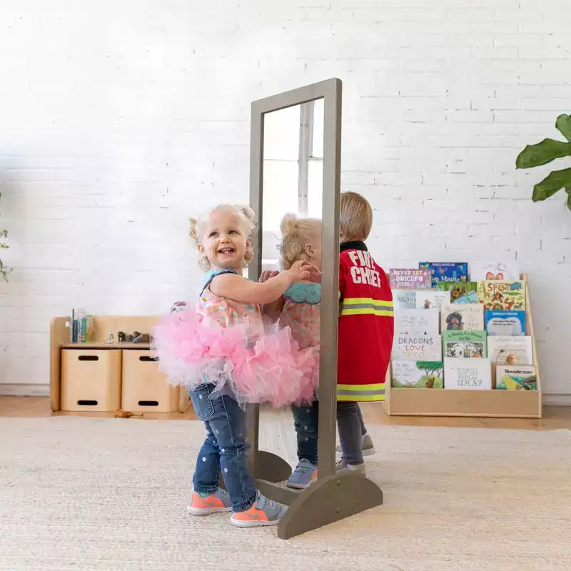 Miroir bidirectionnel double face en bois