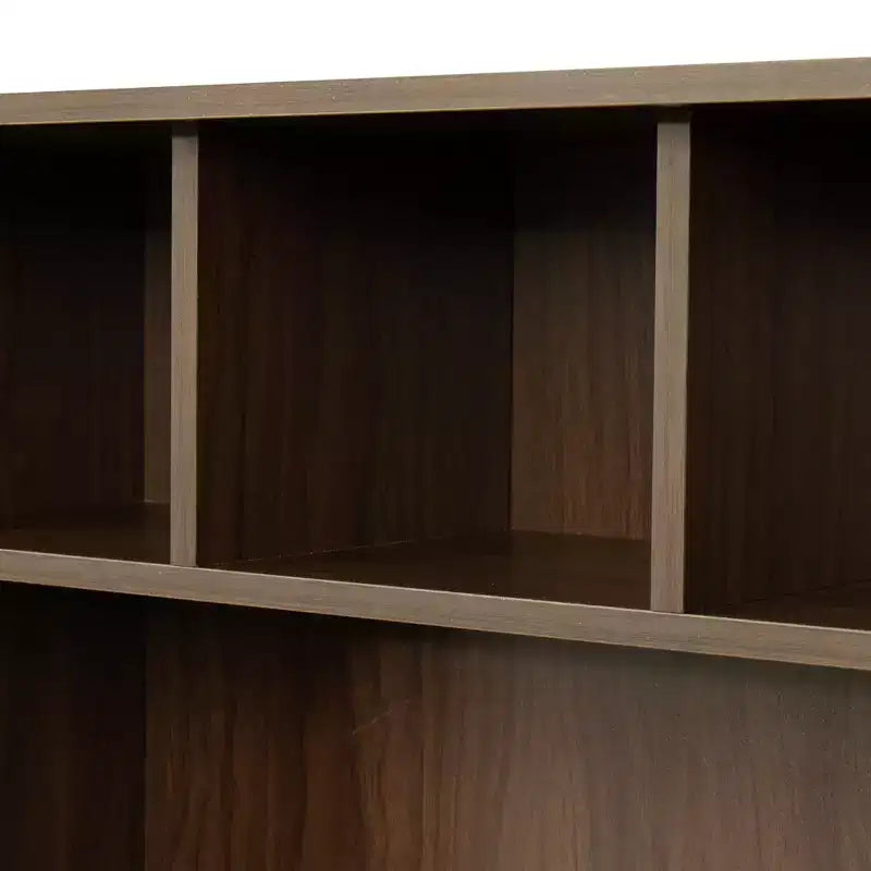Bureau d'ordinateur de bureau avec étagère supérieure, Poste de travail avec tiroirs