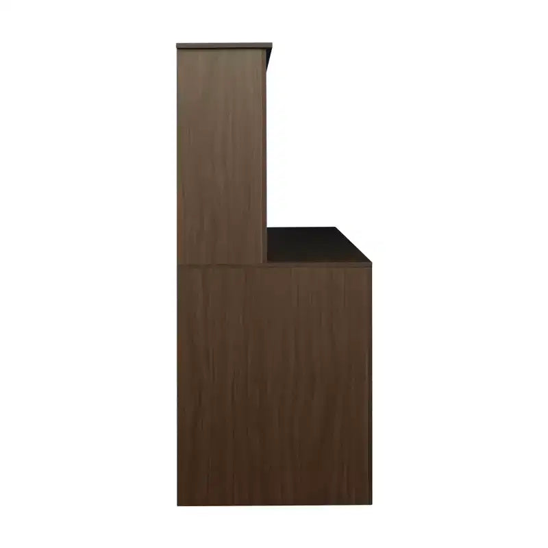 Bureau d'ordinateur de bureau avec étagère supérieure, Poste de travail avec tiroirs