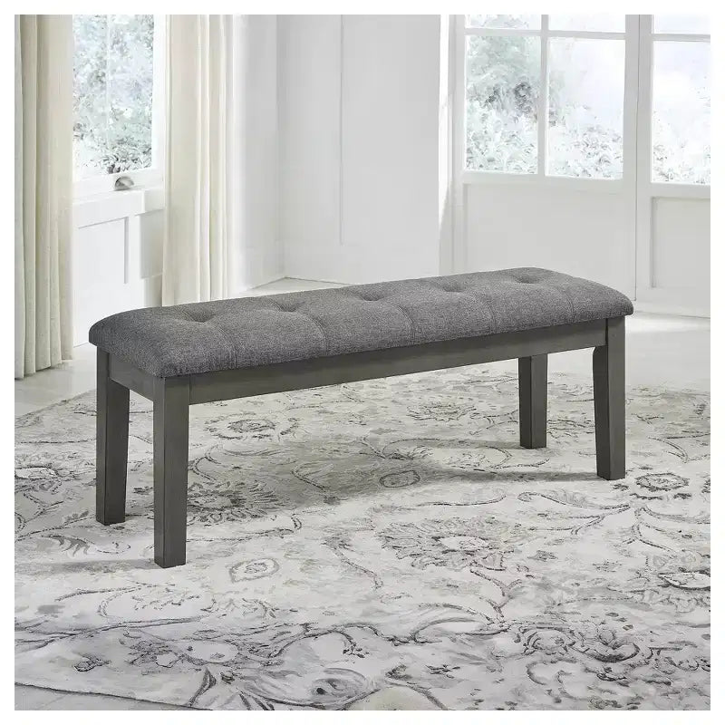 Banc de salle à manger contemporain gris bicolore