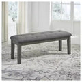Banc de salle à manger contemporain gris bicolore