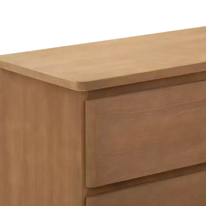Commode de ferme en bois massif à 5 tiroirs