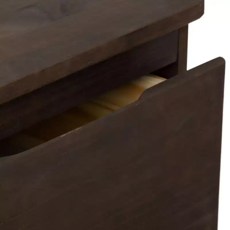 Commode de ferme en bois massif à 5 tiroirs