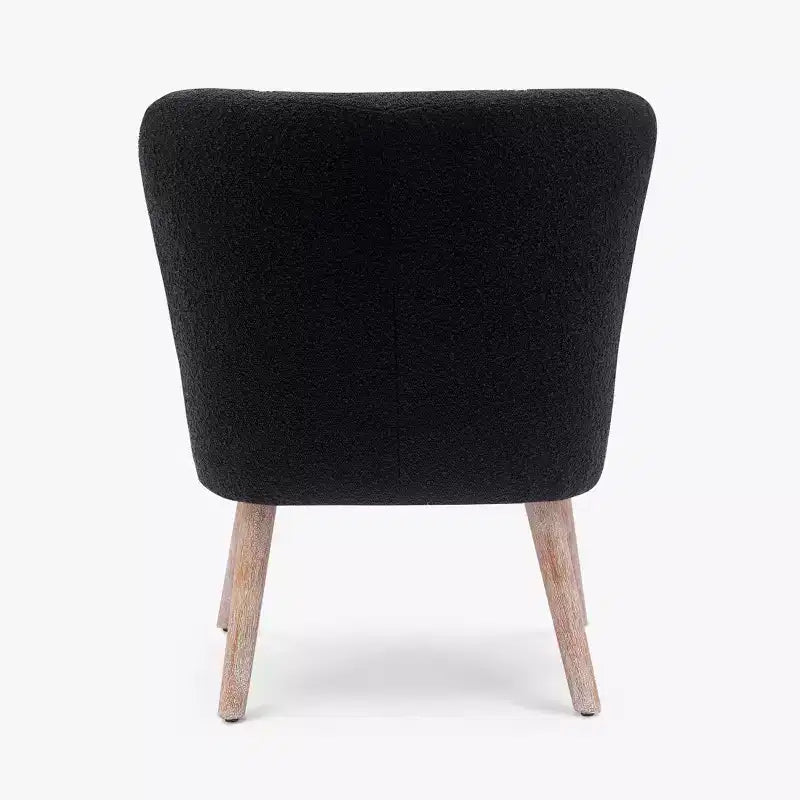 Fauteuil d'appoint sans accoudoirs en bouclé, 63,5 cm de large