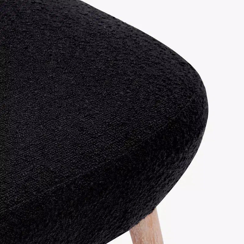 Fauteuil d'appoint sans accoudoirs en bouclé, 63,5 cm de large