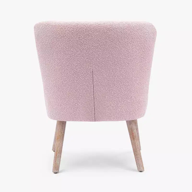 Fauteuil d'appoint sans accoudoirs en bouclé, 63,5 cm de large