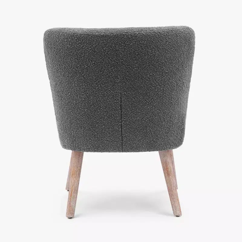 Fauteuil d'appoint sans accoudoirs en bouclé, 63,5 cm de large