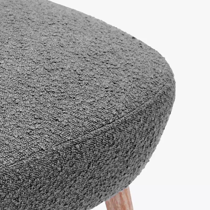 Fauteuil d'appoint sans accoudoirs en bouclé, 63,5 cm de large