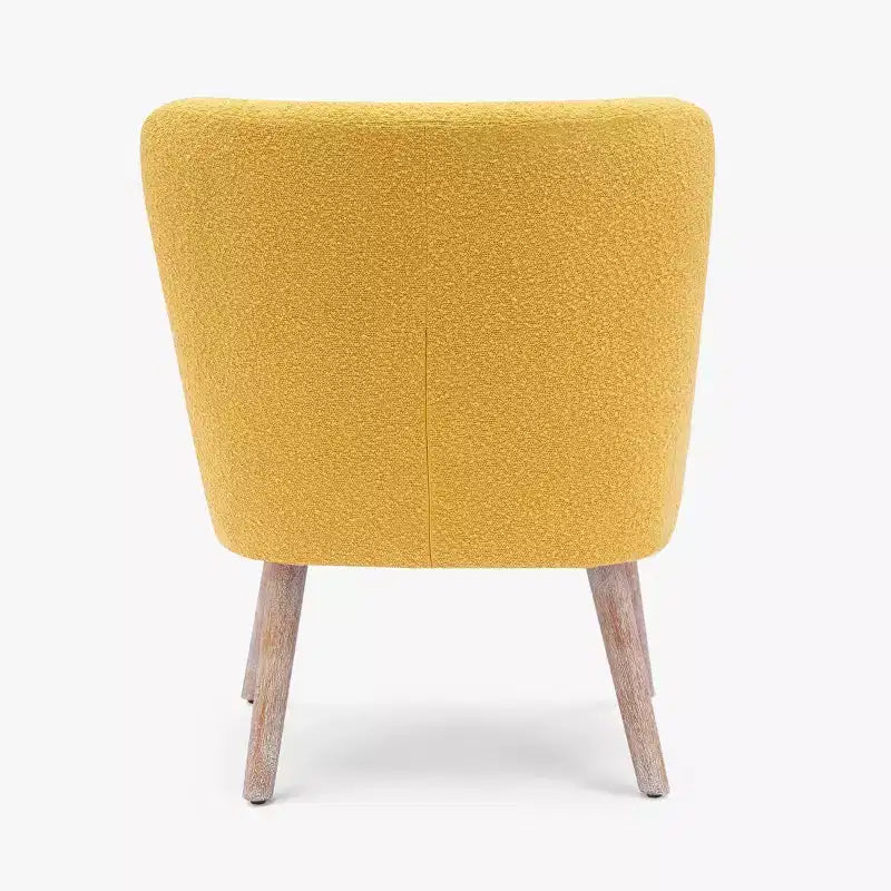 Fauteuil d'appoint sans accoudoirs en bouclé, 63,5 cm de large