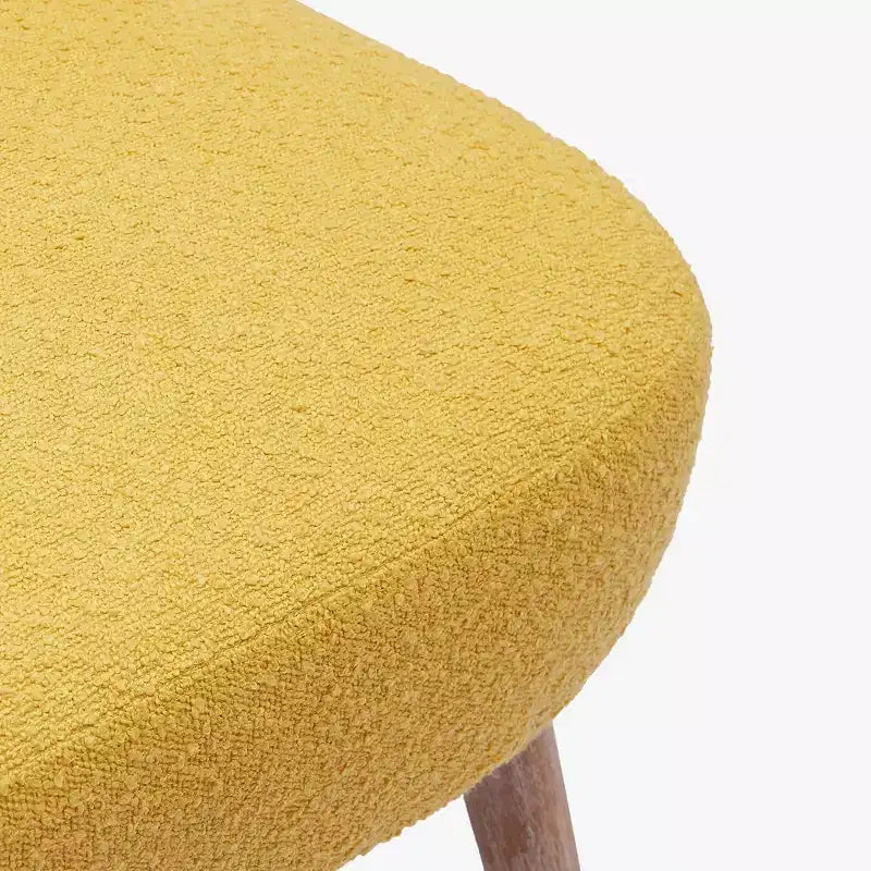 Fauteuil d'appoint sans accoudoirs en bouclé, 63,5 cm de large