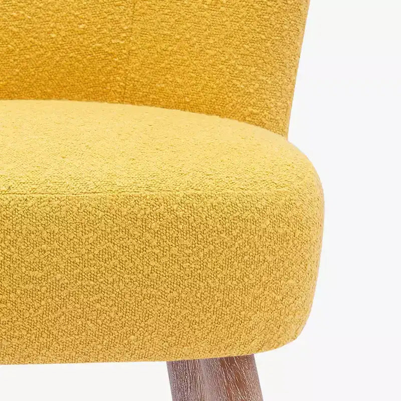 Fauteuil d'appoint sans accoudoirs en bouclé, 63,5 cm de large