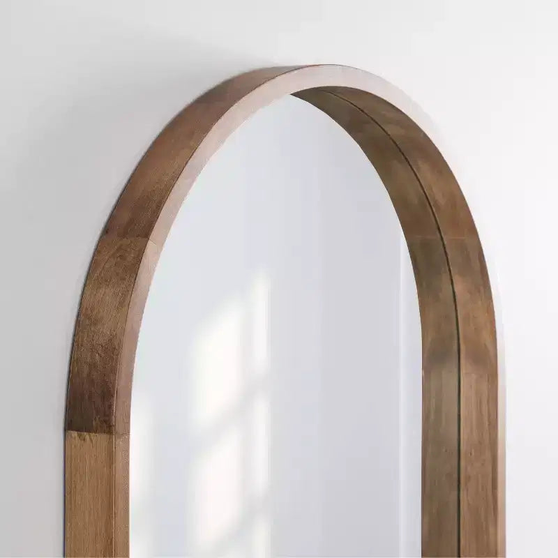 Miroir mural capsule encadré en bois 24 x 36