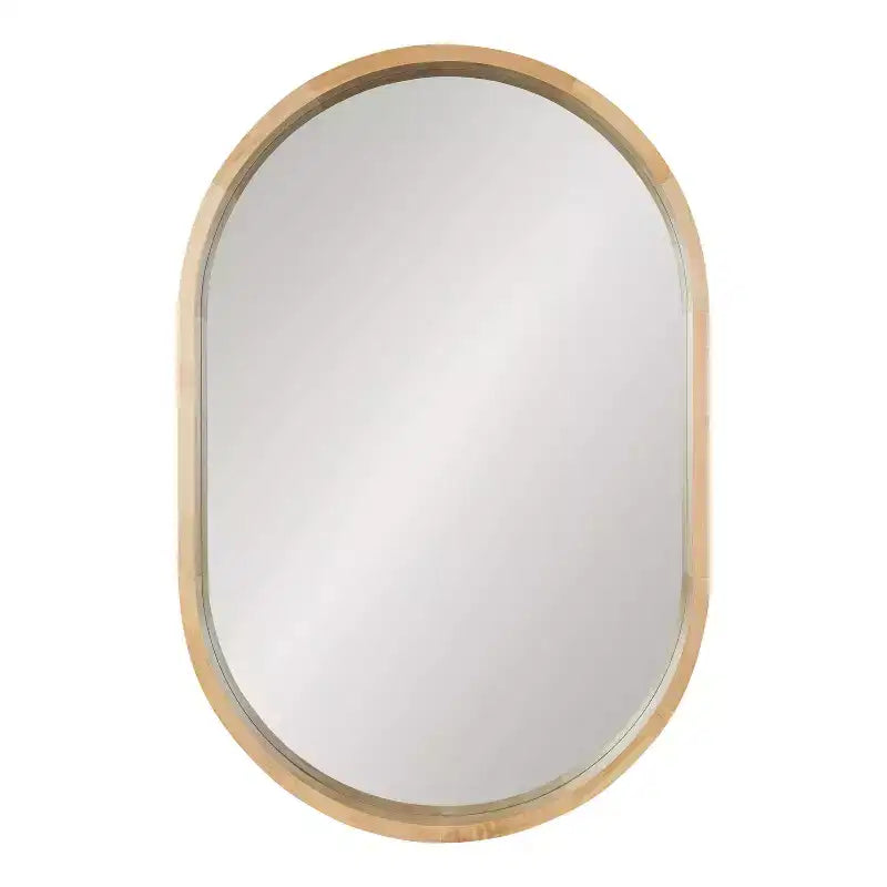 Miroir mural capsule encadré en bois 24 x 36