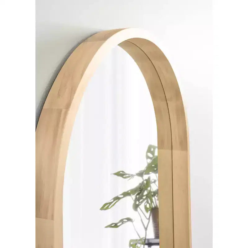 Miroir mural capsule encadré en bois 24 x 36