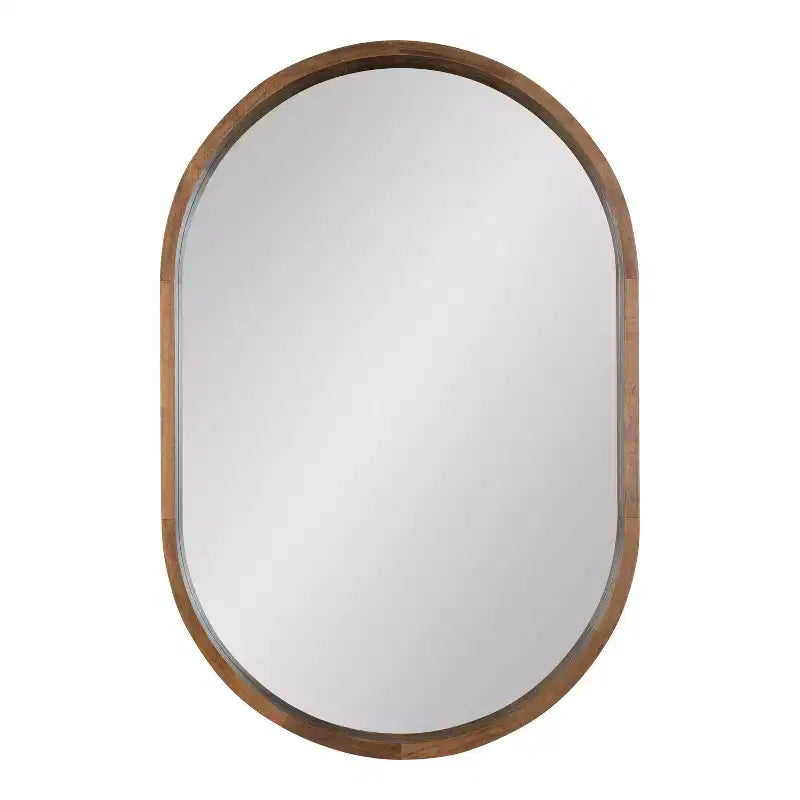 Miroir mural capsule encadré en bois 24 x 36