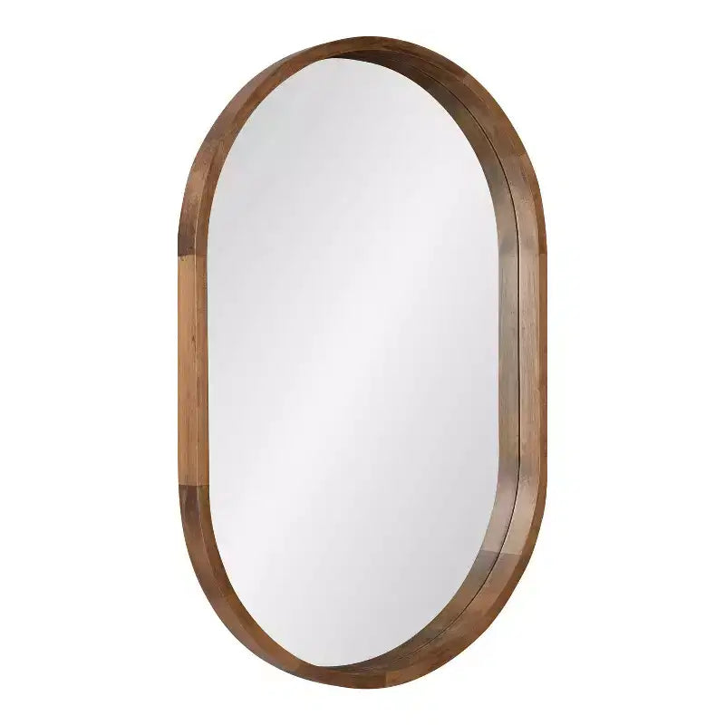Miroir mural capsule encadré en bois 24 x 36