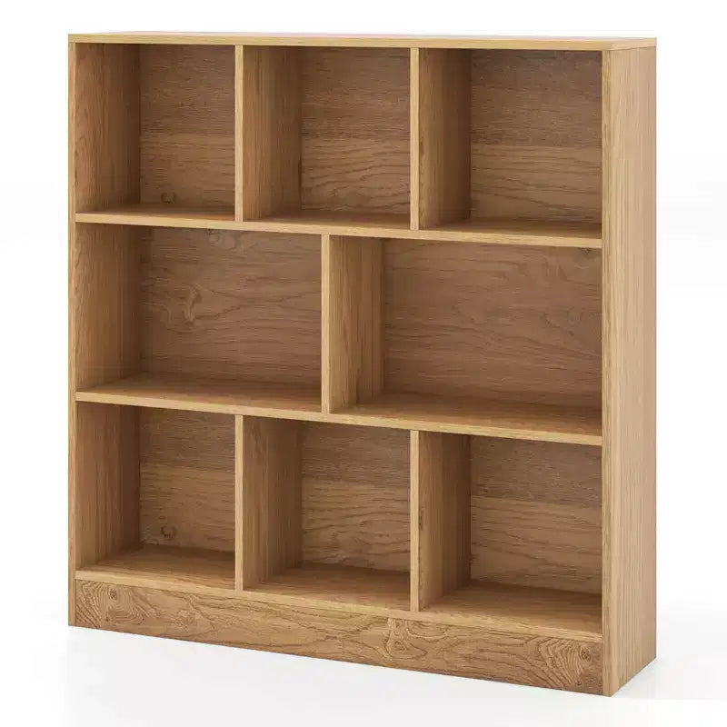 Étagère 8 cubes, 41 po, en bois, organiseur de rangement pour jouets et livres d'enfants, naturel/blanc