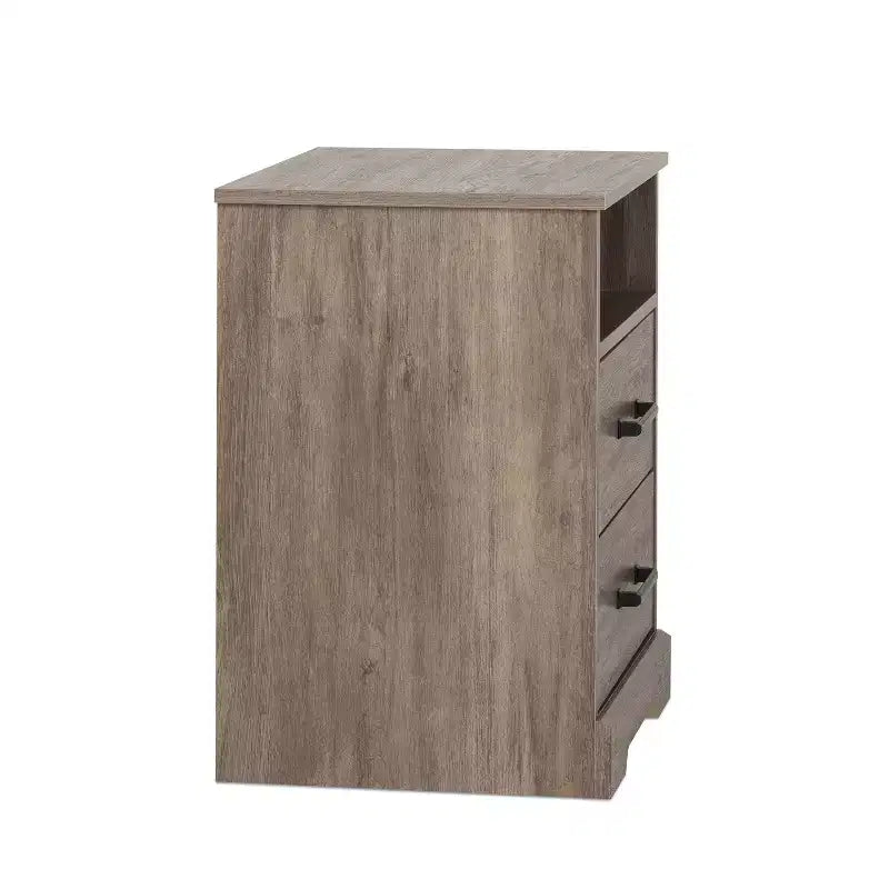 Table de chevet rustique avec 2 tiroirs et étagère ouverte