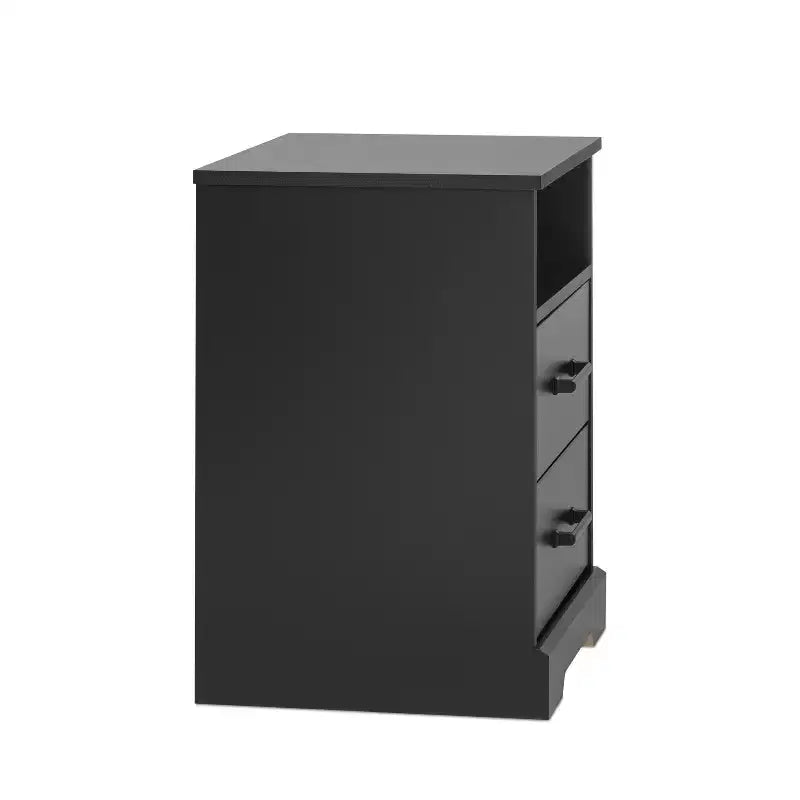 Table de chevet rustique avec 2 tiroirs et étagère ouverte