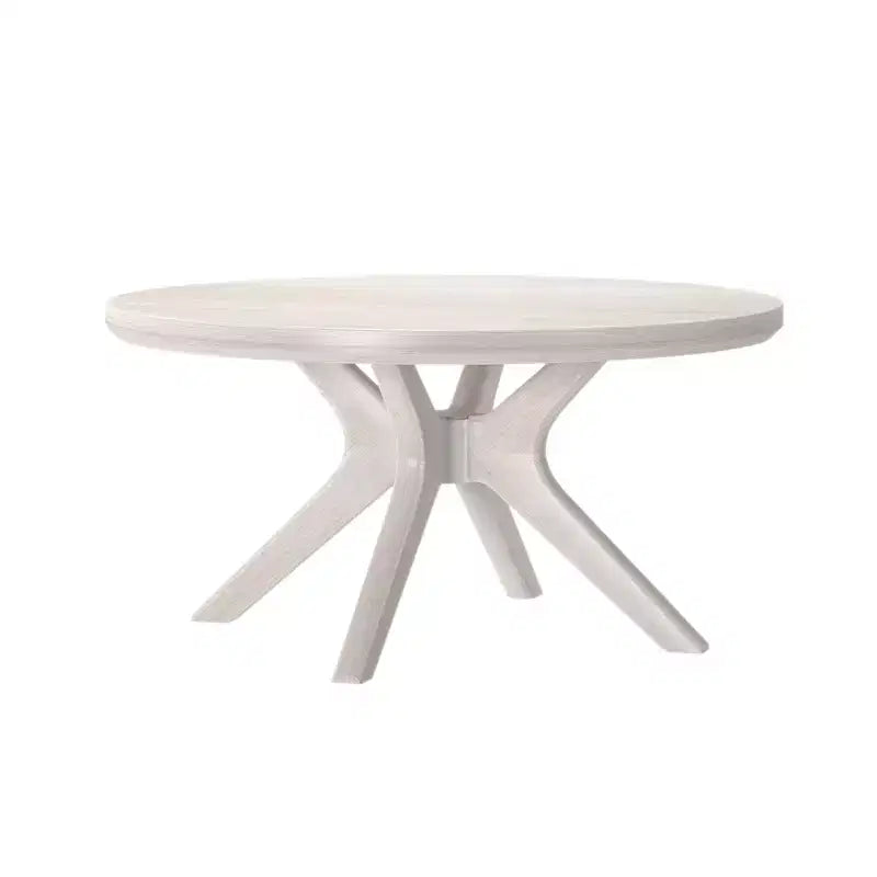 Table basse ronde en bois massif à piètement croisé, table basse de 36 po pour le salon
